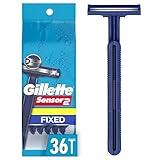 Gillette Sensor2 Men's Disposable Razor, 12 Count (Pack of 3), Blue