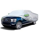KEYOOG Truck Pickup Car Cover, 6-layer All-weather Waterproof, Heavy Outdoor Car Cover, Universal in All Seasons, Snow Protection, Acid Rainproof, Sunscreen, UV Protection, length Up to 220 "- Silvery