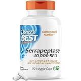 Doctor's Best Serrapeptase, Non-GMO, Vegan, Gluten Free, Supports Healthy Sinuses, 40,000 SPU, 90 Count (Pack of 1)