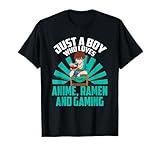 Just A Boy Who Loves Anime Ramen And Gaming Japanese Anime T-Shirt