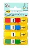 Post-it Flags, 35/Dispenser, 4 Dispensers/Pack, .47 in Wide, Assorted Primary Colors (683-4)