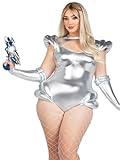 Leg Avenue Womens 2 Pc Cosmic Cutie Halloween Costume With Fingerless Gloves, SMALL, Silver
