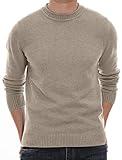 Sailwind Men's Crewneck Sweater Soft Casual Sweaters for Men Classic Pullover Sweaters Khaki