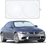 EcoNour Patented Design for Car Windshield Sun Shade | Blocks 99% Heat and Keep Interior Cool | Fits Cars, SUV, Truck | Automotive Sun Screen,Visor and Summer Vehicle Accessories | Medium (64x32)