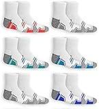 Fruit Of the Loom Boys' Everyday Active Ankle Socks (12 Pack), White, Large (3-9)