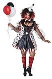 California Costumes Women's Twisted Clown Plus Costume 2X-Large Black