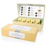 Tea Forte Tea Tasting Assortment Premium Tea Petite Presentation Box, Tea Sampler Gift Set, 10 Count, 1 of Each Variety Individually Wrapped Handcrafted Pyramid Infuser Bags