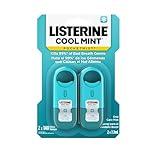 Listerine Cool Mint Pocketmist, Oral Care Mist for Fresh Breath, Non-Aerosol Sugar-Free Bad Breath Refresher Spray to Kill 99% of Bad Breath Germs, Portable, Cool Mint Flavor, 7.7 mL, 12 Mists