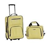 Rockland Fashion Softside Expandable Upright Luggage, Lime, 2-Piece Set (14/19)