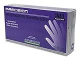 Adenna PCS772 Precision 4 mil Powder-Free Nitrile Exam Gloves, Medical Grade, Blue- Violet, Small, Box of 100