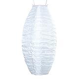 Allsop Home and Garden Soji Pod White, LED Outdoor Solar Lantern, Handmade with Weather-Resistant UV Rated Fabric, Stainless Steel Hardware, Chinese Style Light, 1-Count