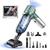 Saker Foldable Handheld Car Vacuum Cleaner Portable Cordless, 17000PA High Power Mini Vacuum Cleaner and Air Duster with Brushless Motor for Home,Cars,Office Cleaning HL133 Olive Green