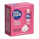 nutpods Sweet Crème Non Dairy Coffee Creamer, Sweetened with Organic Cane Sugar, Made from Almonds and Coconuts, Gluten Free, Non-GMO, Vegan, Kosher, Plant Based (3-Pack)