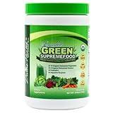 Divine Health Organic Fermented Green Supremefood - 10 Vegetables + 4 Grasses and Probiotics, Apple Cinnamon Flavor (30 Day Supply)