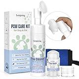 Leopong Dog Paw Care Kit- Dog Paw Cleaner for Dogs Large Medium Small XL Breed-Dog Paw Balm for Heals - Repairs & Restores Dry - Cracked Paws & Nose Dog Paw Protector for Pet Foot Washer Care