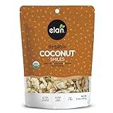 Elan Organic Coconut Smiles, 4.4 oz, Dried Coconut, Lightly Roasted, Unsweetened Coconut Chips, No Sugar Added, Non-GMO, Vegan, Gluten-Free, Kosher