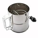 Winco Winware 8 Cup Stainless Steel Rotary Sifter