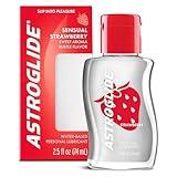 Astroglide Water Based Flavored (2.5oz), Edible Strawberry Personal Lubricant for Men, Women and Couples, Safe for Toys, Travel-Friendly Size