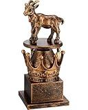 WinnerWhy Goat Trophy Greatest of All Time Sculpture Trophy Funny Goat Office Awards for Adults, Funny Recognition Trophy Appreciation Gift for Champion Award Winner Friend