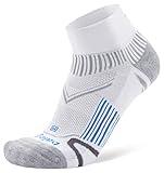 Balega Enduro Arch Support Performance Quarter Athletic Running Socks for Men and Women (1 Pair), White, Medium