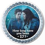 Generic How Long Have You Been 17 Bella Swan Edward Edible Cake Topper Sheet Image Print Round