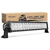 Nilight - 70003C-A 22" 120w LED Light Bar Flood Spot Combo Work Light Driving Lights Fog Lamp Offroad Lighting for SUV Ute ATV Truck 4x4 Boat,2 Years Warranty