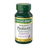 Nature's Bounty Lactobacillus Acidophilus Probiotic Supplement - Daily Probiotic for Women/Men Digestive Health, 120 Tablets