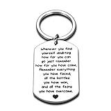 Recovery Gifts for Women Men Stocking Stuffers for Women Men Motivational Keychain from Depression Surgery Suicide Addiction Alcoholics Sobriety Gifts for Cancer Survivor Warrior Fighter Graduation