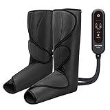 FIT KING Leg Air Massager for Circulation and Relaxation Foot and Calf Massage with Handheld Controller 3 Intensities 2 Modes (with 2 Extensions)- FSA HSA Eligible