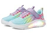 Skechers Girls Rainbow Cruisers Sneaker, Lavender/Multi, 4 Big Kid