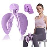 Thigh Master 35lb Pelvic Floor Muscle Repair Trainer Kegel Exercise Inner Thigh Exercise Workout Equipment Kegel Pilates Train for Home Workouts Hip Under Desk Exercise Men Women Purple with Band