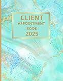 Client Appointment Book 2025 And Diary: Dated Planner 7am-8.45pm, 15 Minute Appointment Slots, Goals, Reminders, To Do Lists: Beautiful Turquoise Gold ... Included, Gift Idea For Special Occasions