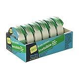 Seal-It Invisible Stationery Tape 3/4 x 1000 Inches On Press N' Cut Dispenser, Pack of 6 Total 6000 Inches, White (62452)