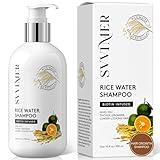 Svvimer Rice Water Hair Growth Shampoo - Thickening Shampoo with Biotin for Hair Loss and Thinning Hair - Sulfate Free for Women and Men 10 Fl Oz (Pack of 1)