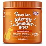 Zesty Paws Dog Allergy Relief- Dog Itching Skin Relief- Dog Probiotics for Itchy Skin and Itchy Ears- Dog Allergy Paw Relief- Dog Allergy Chews- Dog Itch Relief - Dog Skin Allergy Relief - Lamb - 90ct