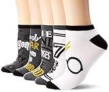 Harry Potter Glasses Deathly Hallows Mischief Managed 5 Pack Ankle Socks Black