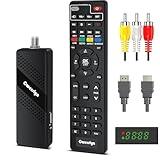 OWERSLYN Digital Converter Box for TV, 1080P Mini ATSC Tuner with TV Tuner, USB Media Player, Tv Programs Recording & Playback, HDMI/AV Output, Timer, EPG, Set Top Box, 2-in-1 Remote