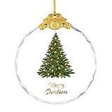 YouerCrystal Christmas Ornaments Crystal Hanging, Christmas Tree Ornament Hanging Craft Collectibles for Christmas Trees Home Party Gifts (Christmas Tree)