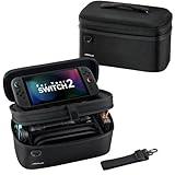 JSAUX All-in-One Carrying Case for Nintendo Switch 2, Travel Storage Bag Fits Dock, Controllers and Accessories, Holds Switch 2 with Protective Case, Large Capacity – Black