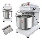 Yokoma 50QT Commercial Dough Kneader Mixer 2500W Electric Dual-Speed Flour Blender Kneading Machine Stainless Steel Stand Bakery Mixer for Restaurants Bread Pizza, 44.09lb Capacity 220V Without Plug