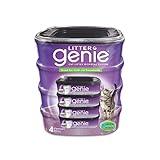 Litter Genie Refill Bags (4-Pack) | Multi-Layers of Odor-Barrier Technology | 1 Square Refill Cartridge Lasts Up to 2 Months Per Cat