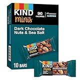 KIND Minis, Dark Chocolate Nuts & Sea Salt, Healthy Snacks, Gluten Free, Low Calorie Snacks, Low Sugar, 10 Count