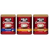 Hills Bros. Cappuccino Mix – Rich, Frothy Coffeehouse-Tasting Instant Drink Mix – Quick and Easy Preparation – Perfect for Hot & Iced Drinks & Creaming Coffee – Holiday Bundle, 3 Packs of 16oz