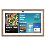 Echo Show 15 Bundle: Includes All-New Echo Show 15 & Made for Amazon Frame | Light Brown