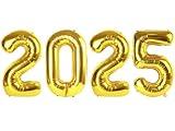 2025 Balloon Numbers - 40 Inch Gold New Years Eve Party Supplies 2025, Nye Decor Party Decorations Happy New Year, New Years Eve Foil Party Balloons