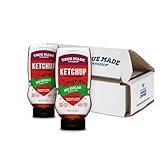 True Made Foods - No Sugar Added Ketchup - Condiment Squeeze Bottles Made with Fruit and Veggies for Barbeque Grilling and BBQ Toppings, Healthy Sauce for Cookout, Whole 30, Keto, Vegan(17oz, 2 Pack)