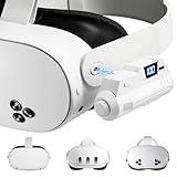 Saqico 5000mAh Battery Pack for Meta Quest 2/3/3S With LCD Display, Fast 18W 9V/2A Head Strap Battery Charger for Quest 3S/3/2 Accessories -Lightweight & Rechargeble Extended Battery Extra VR Playtime