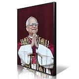 Pope Leo Xiv Canvas Wall Art, Catholic Religious Picture Poster, Pope in Prayer Glossy Print Painting for Church Prayer Room, Christian Home Wall Decor 16x24in Unframed (Made In USA)