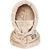 HASAGEI Ski Mask for Women Balaclava Women Men Windproof Thermal Hood Winter Neck Warmer with Plush Apricot