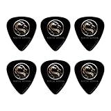 Mortal Kombat Logo Novelty Guitar Picks Medium Gauge - Set of 6